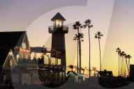 Lighthouse in Oceanside Harbor Village, San Diego County, California, USA