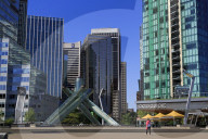 Olympic Cauldron, Jack Poole Plaza, Convention Centre West, Vancouver City, British Columbia, Canada, USA