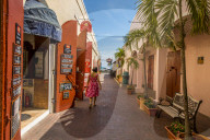 Shopping district downtown Charlotte Amalie, St. Thomas, US Virgin Islands.