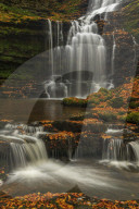 Scalebor Force waterfall in the Yorkshire Dales National Park, North Yorkshire, England. Autumn (October) 2018.