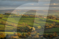 Rolling countryside near Malham, Yorkshire Dales National Park, England. Autumn (October) 2018.