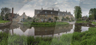 The picturesque Cotswolds village of Lower Slaughter, Gloucestershire, England. Spring (May) 2019.