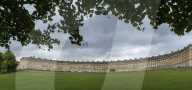 The Royal Crescent in Bath, Somerset, England. Summer (June) 2019.
