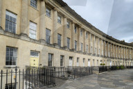The Royal Crescent in Bath, Somerset, England. Summer (June) 2019.