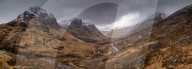The Three Sisters of Glencoe from the Sanctuary, Scotland. Winter (March) 2017.