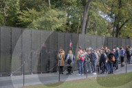 People at the Wall, Vietnam Veterans Memorial, Washington D.C., USA