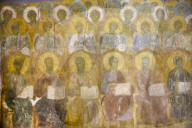 Original Frescoes, St Demetrius Cathedral (1194-97), UNESCO World Heritage Site, Vladimir, Russia
