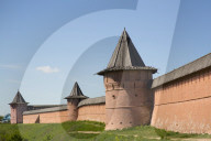 Rampart Walls and Towers, Saviour Monastery of St Euthymius, UNESCO World Heritage Site, Suzdal, Vladimir Oblast, Russia