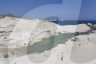 Sarakiniko Beach, Milos Island, Cyclades Group, Greece