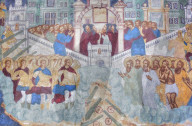 Frescoes, Feodorovsky Cathedral, UNESCO World Heritage Site, Yaroslavl, Golden Ring, Yaroslavl Oblast, Russia