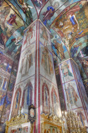 Frescoes, Holy Dormition Cathedral, The Holy Trinity St Sergius Lavra, Sergiev Posad, Golden Ring, Moscow Oblast, Russia
