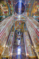 Frescoes, Holy Dormition Cathedral, The Holy Trinity St Sergius Lavra, Sergiev Posad, Golden Ring, Moscow Oblast, Russia