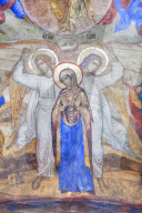 Frescoes, Holy Dormition Cathedral, The Holy Trinity St Sergius Lavra, Sergiev Posad, Golden Ring, Moscow Oblast, Russia