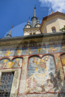 External Frescoes, St Nicholas Orthodox Church, Founded 1292, Brasov, Transylvania Region, Romania