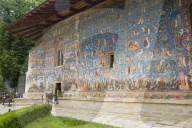 Exterior Frescoes, Voronet Monastery, 1487, UNESCO World Heritage Site, Gura Humorului, Suceava County, Romania