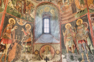 Interior Frescoes, Church of the Holy Cross, 1487, UNESCO World Heritage Site, Patrauti, Suceava County, Romania