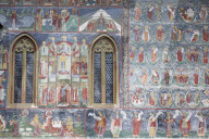 External Frescoes, Sucevita Monastery, 1585, UNESCO World Heritage Site, Sucevita, Suceava County, Romania