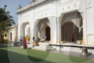 Worshippers at the Shree Govindaji Hindu temple originating from 1846, Imphal, Manipur