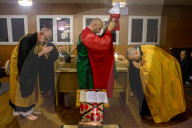 Kito ceremony during a zen sesshin (retreat) in Lanau, Cantal, France.
