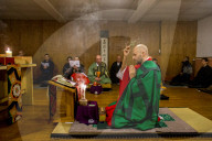 Kito ceremony during a zen sesshin (retreat) in Lanau, Cantal, France.