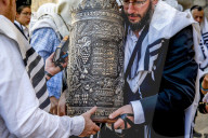 Bar mitsvah at the western wall, Jerusalem, israel.