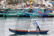 An Thoi harbour. Fisher boats. Vietnam.