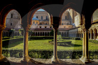 Santa Maria Nuova cathedral cloister, Monreale, Sicily, Italy.