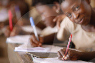African primary school. Children in the classroom. Lome. Togo.