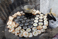 Street food. Banh Xeo, vietnamese pancakes. Vung Tau. Vietnam.
