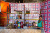 Small restaurant at Bekopaka village, Tsingy de Bemaraha National Park, Melaky Region, Western Madagascar