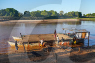 Manambolo river crossing near Bekopaka, Melaky region, Western Madagascar