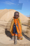 Child at Ilakaka sapphire mines, Ilakaka, Fianarantsoa province, Ihorombe Region, Southern Madagascar