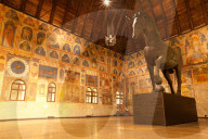 The great hall of the Palazzo della Ragione, with the largest roof unsupported by columns in Europe Padua, Italy, Europe