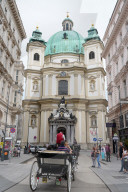 The Peterskirche, St. Peter's Church is a Baroque Roman Catholic parish church in Vienna, Wien, Austria, Europe