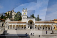 Loggia di San Giovanni and the Clock Tower, Piazza della LibertÃ , Udine, Friuli Venezia Giulia, Italy, Europe