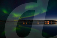 Northern lights at Nordlenangen, Lyngen peninsula, Troms County, Norway, Europe