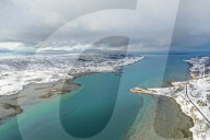 Nordlenangen, Lyngen peninsula, Troms county, Norway, Europe (drone)