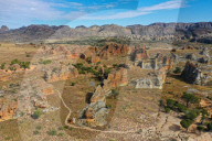 Sandstone landscape at Isalo National Park, Ihorombe Region, Fianarantsoa province, Madagascar
