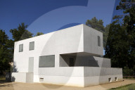 The Gropius House, one of the Bauhaus Masters' Houses , designed by Walter Gropius, in Dessau, Saxony Anhalt, Germany