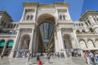 View of Galleria Vittorio Emanuele II in Piazza Del Duomo, Milan, Lombardy, Italy, Europe