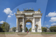 View of Arco della Pace (Arch of Peace), Milan, Lombardy, Italy, Europe