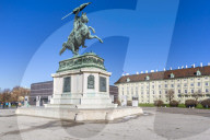 View of Erzherzog Karl - Equestrian Statue in Heldenplatz, Vienna, Austria, Europe