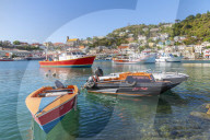 Colourful boats and houses on the Carnarge of St George's, Grenada, Windward Islands, West Indies, Caribbean, Central America