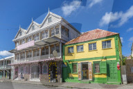 View of ornate and colourful architecture, Basseterre, St Kitts & Nevis, West Indies, Caribben, Central America