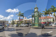 View of The Circus and Memorial Clock, Basseterre, St Kitts & Nevis, West Indies, Caribben, Central America