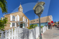 View of Methodist Church on Front Street, Philipsburg, St Maarten, Caribbean, Leeward Islands, West Indies, Central America
