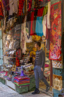 View of colourful shop in Old City, Old City, UNESCO World Heritage Site, Jerusalem, Israel, Middle East