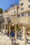 Roman excavations in Old City, Old City, UNESCO World Heritage Site, Jerusalem, Israel, Middle East