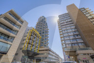 View of Isrotel Tower overlooking London Square, Jaffa, Tel Aviv, Israel, Middle East