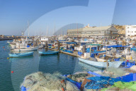 View of boats in the harbour, Jaffa Old Town, Tel Aviv, Israel, Middle East